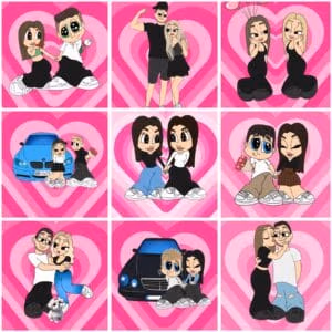 Tablou Cartoon Cuplu