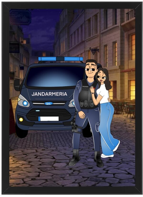 Cartoon Jandarm Cuplu