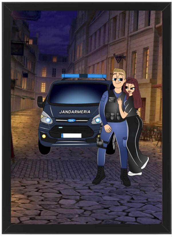 Cartoon Jandarm Cuplu