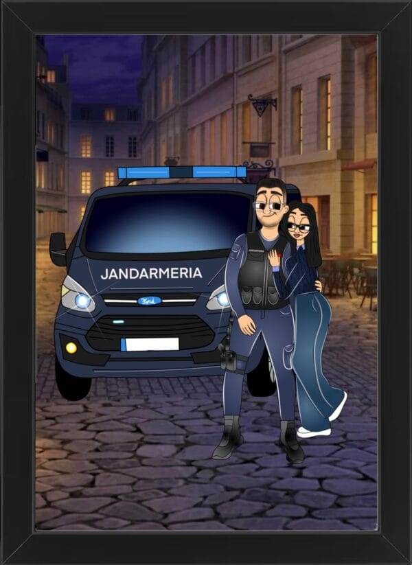 Cartoon Jandarm Cuplu