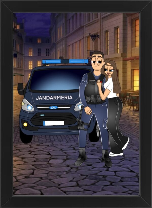 Cartoon Jandarm Cuplu