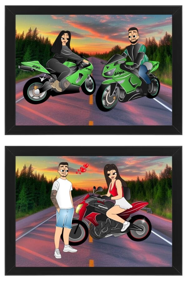 Cartoon Doua Motociclete
