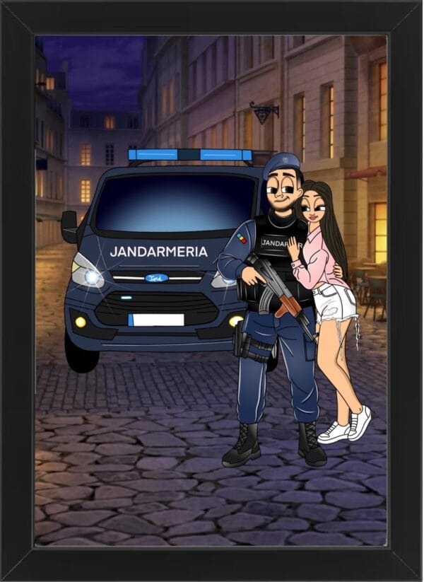 Cartoon Jandarm Cuplu
