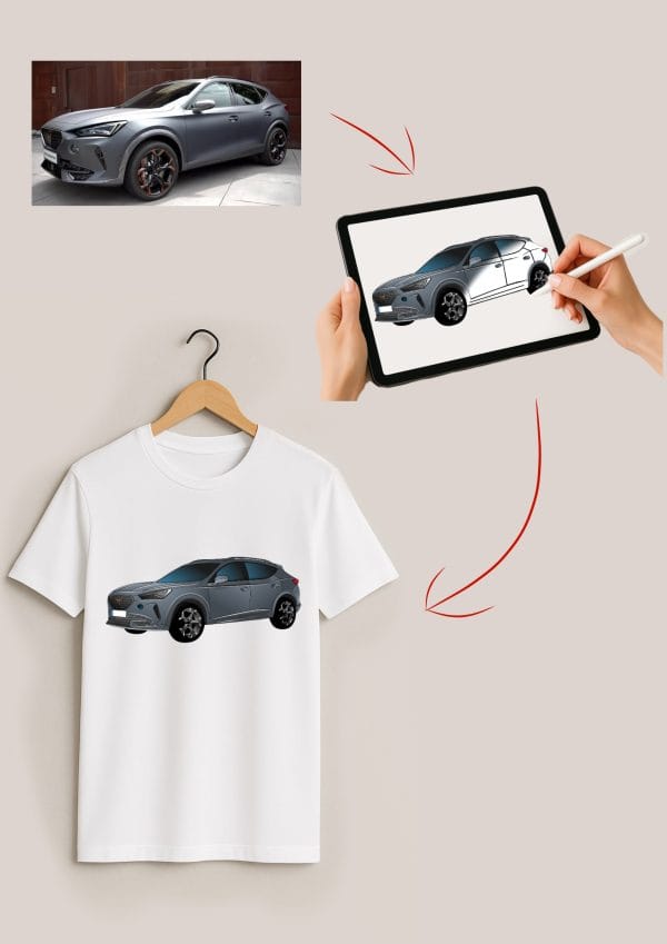 Tricou Personalizat Masina Cartoon