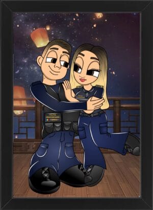 Tablou Cartoon Jandarm cuplu