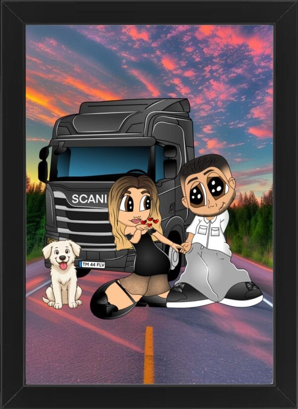 Tabou personalizat Cartoon Tir Cuplu