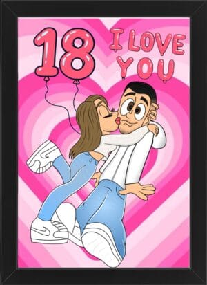 Tablou Cartoon Aniversare Cuplu V18