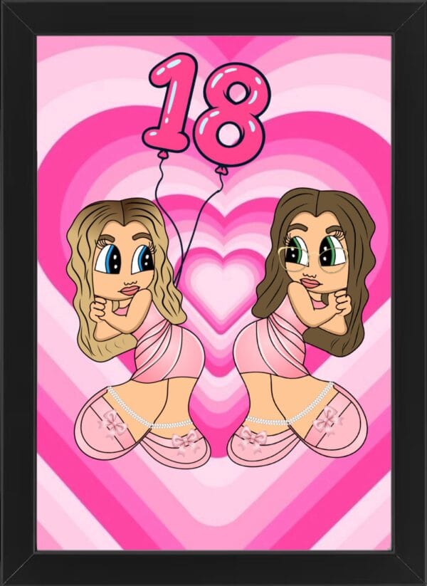 Tablou Cartoon Aniversare Prietene V15