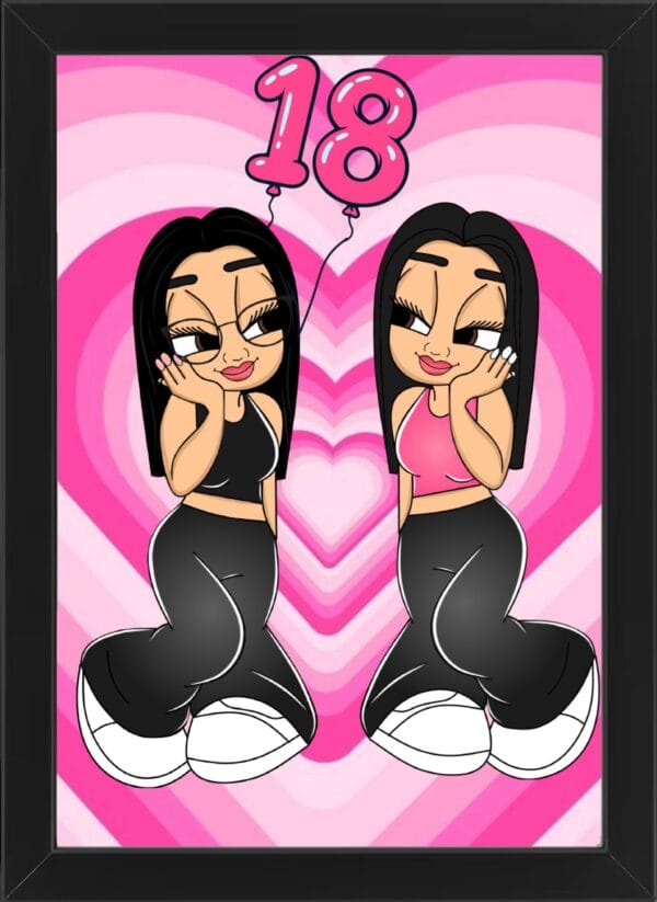 Tablou Cartoon Aniversare Prietene V13