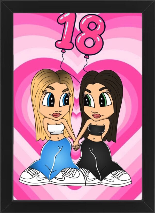 Tablou Cartoon Aniversare Prietene V21