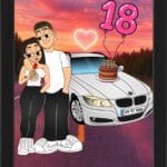 Tablou Cartoon Aniversare Cuplu V20