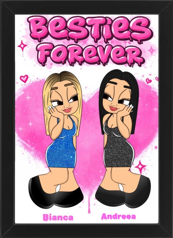 Tablou Cartoon Besties Forever V4