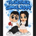 Cartoon Cuplu TOGETHER SINCE V2