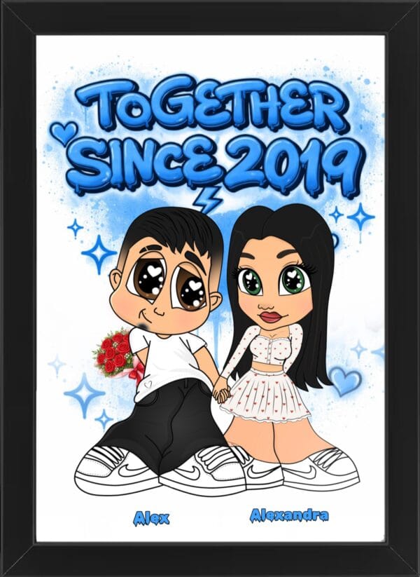 Cartoon Cuplu TOGETHER SINCE V2