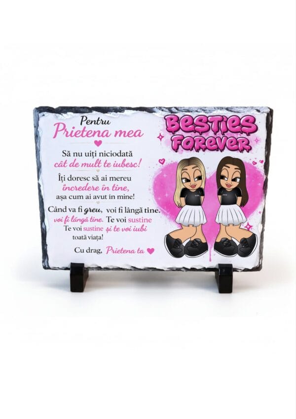 Placa Ardezie Cartoon Pentru Prietena mea V2