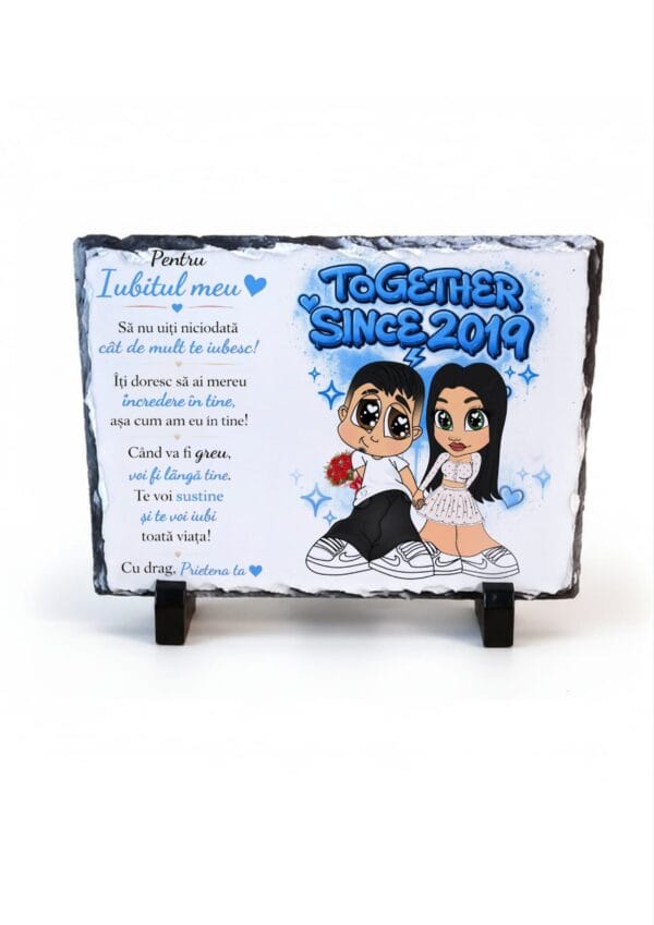 Placa Ardezie Cartoon Pentru Iubitul Meu V1