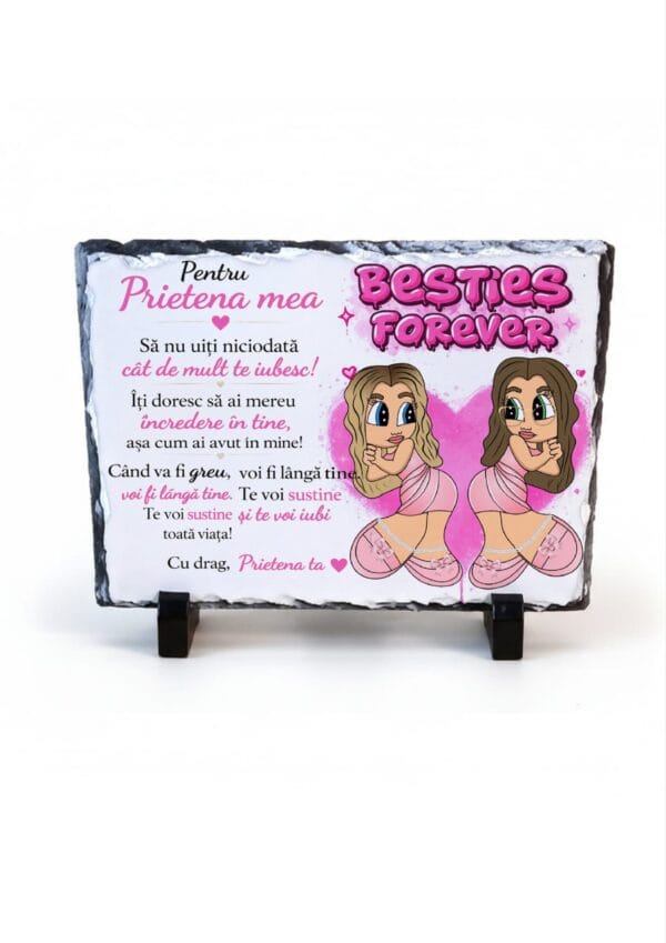 Placa Ardezie Cartoon Pentru Prietena mea V3