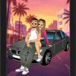 Tablou Cartoon GTA Love Story
