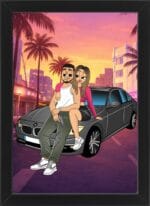 Tablou Cartoon GTA Love Story