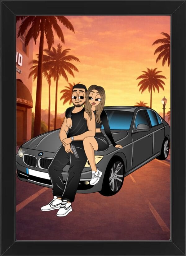 Tablou Cartoon GTA Love Story
