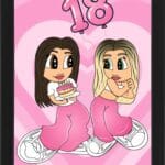 Tablou Cartoon Aniversare Prietene