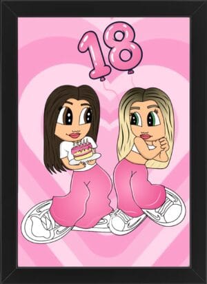 Tablou Cartoon Aniversare Prietene