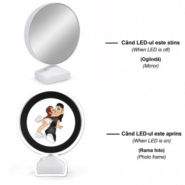 Oglinda Magica Cartoon Personalizata LED- ROTUND V2