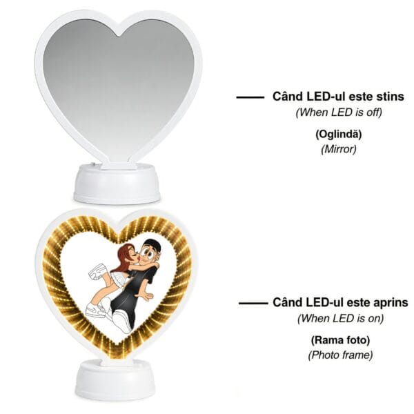 Oglinda Magica Cartoon Personalizata INFINITY LED - INIMA V8